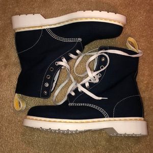 Blue Canvas Dr. Martens 8 eye